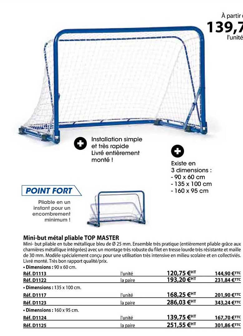 mini-but métal pliable top master