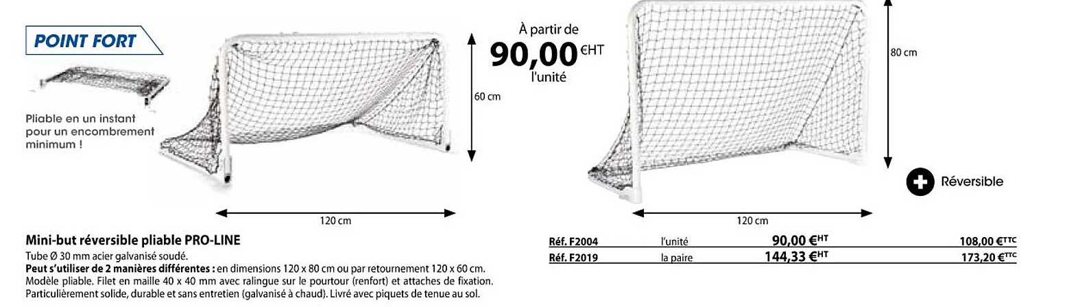 mini-but réversible pliable pro-line