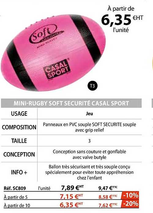 mini-rugby soft sécurité casal sport