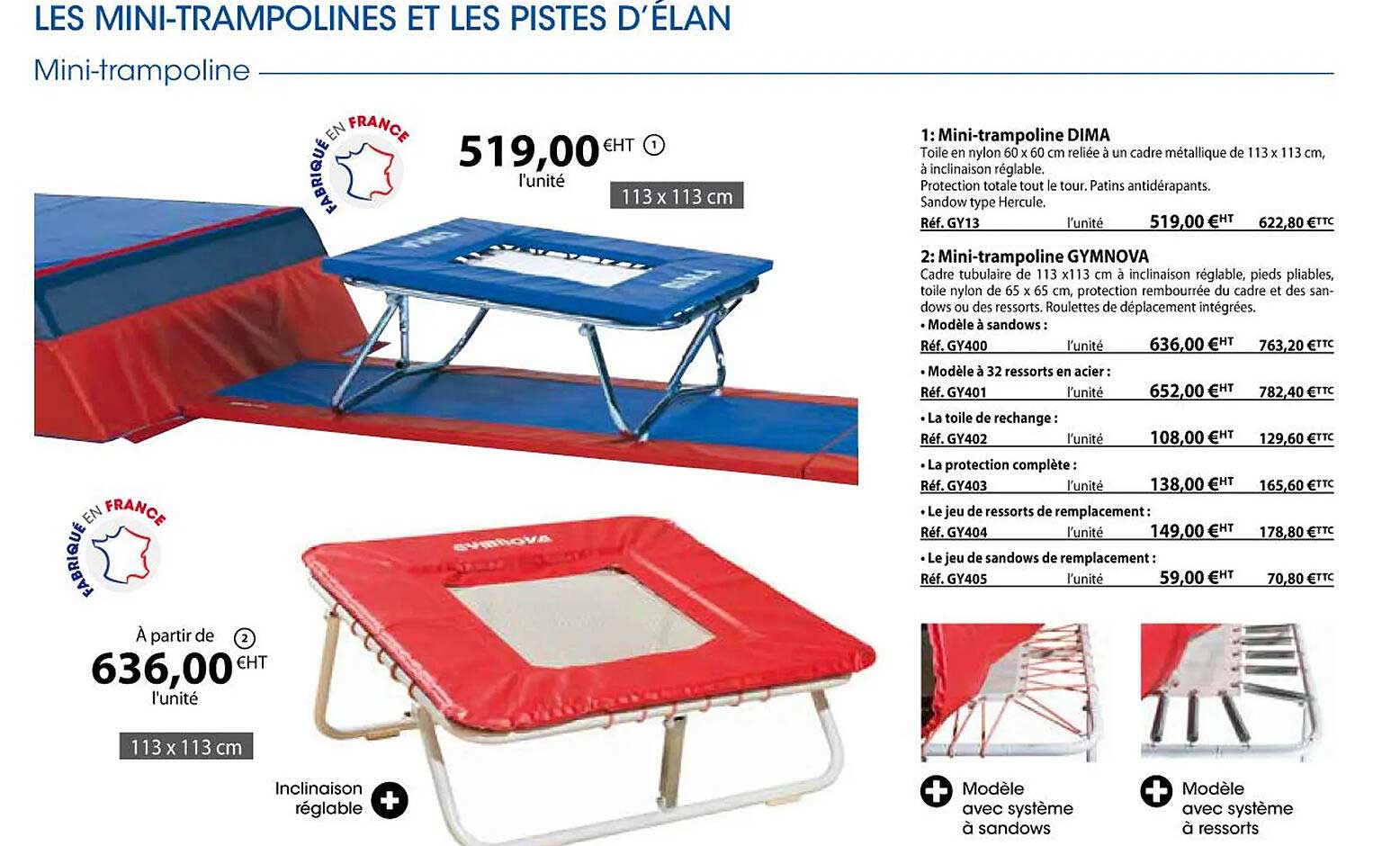 mini-trampoline dima, mini-trampoline gymnova