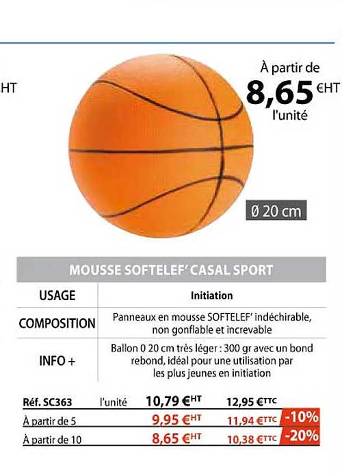 mousse softelef' casal sport