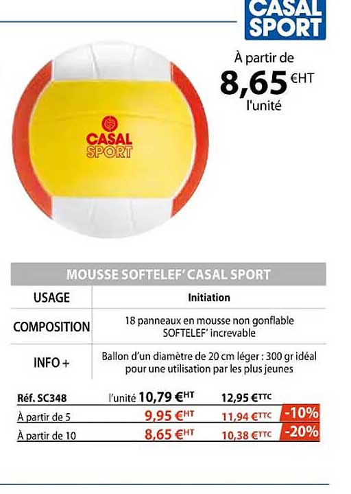 mousse softelef' casal sport