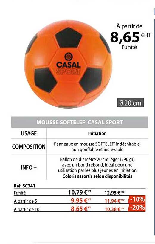 mousse softelef' casal sport