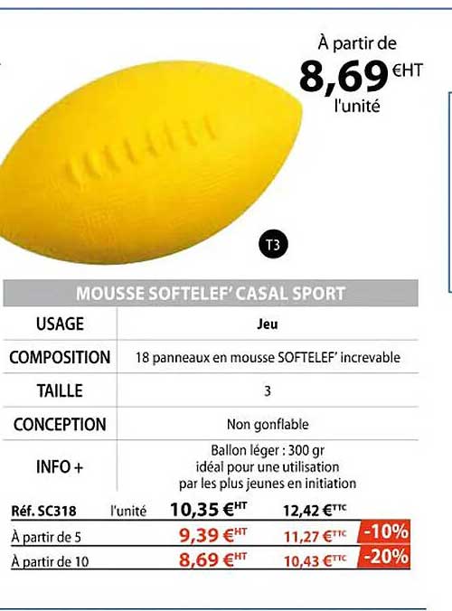 mousse softelef' casal sport