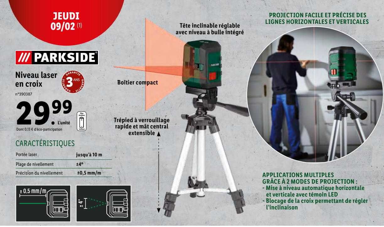 Niveau Laser En Croix Parkside