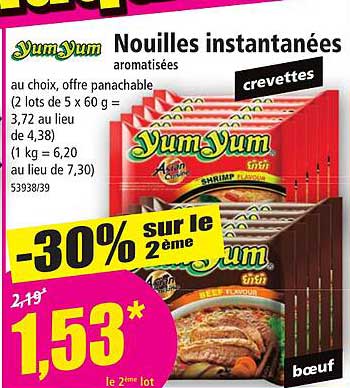 nouilles instantanées yum yum