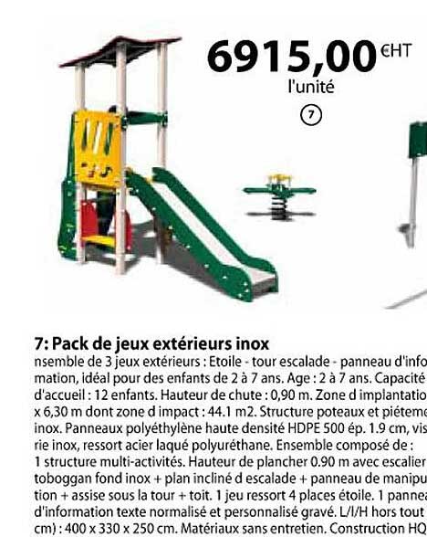 pack de jeux extérieurs inox