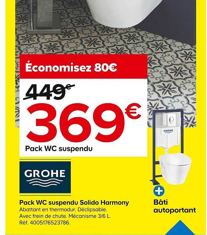 pack wc suspendu solido harmony grohe