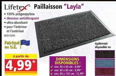 paillaison "layla" lifetex