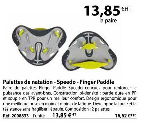 palettes de natation - speedo - finger paddle
