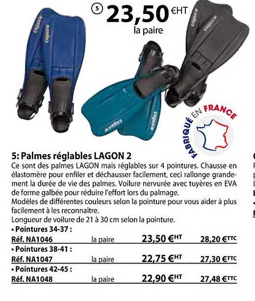 palmes réglables lagon 2