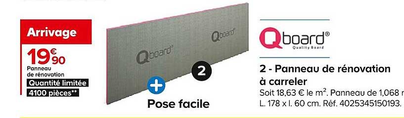 panneau de rénovation à carreler