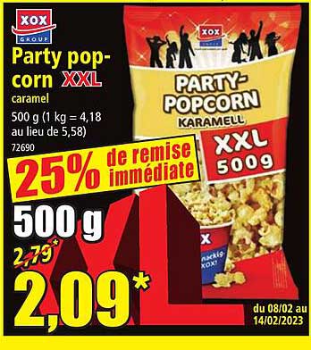 party pop-corn xxl caramel xox group