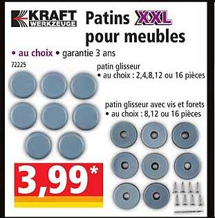 patins xxl pour meubles kraft werkzeuge