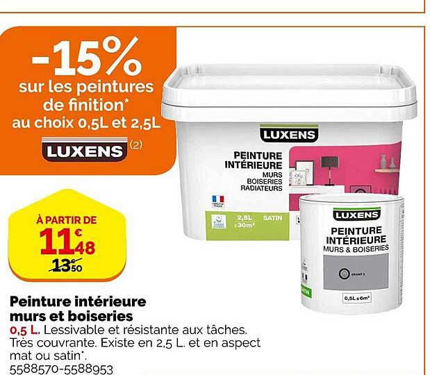 peinture intérieure murs et boiseries luxens