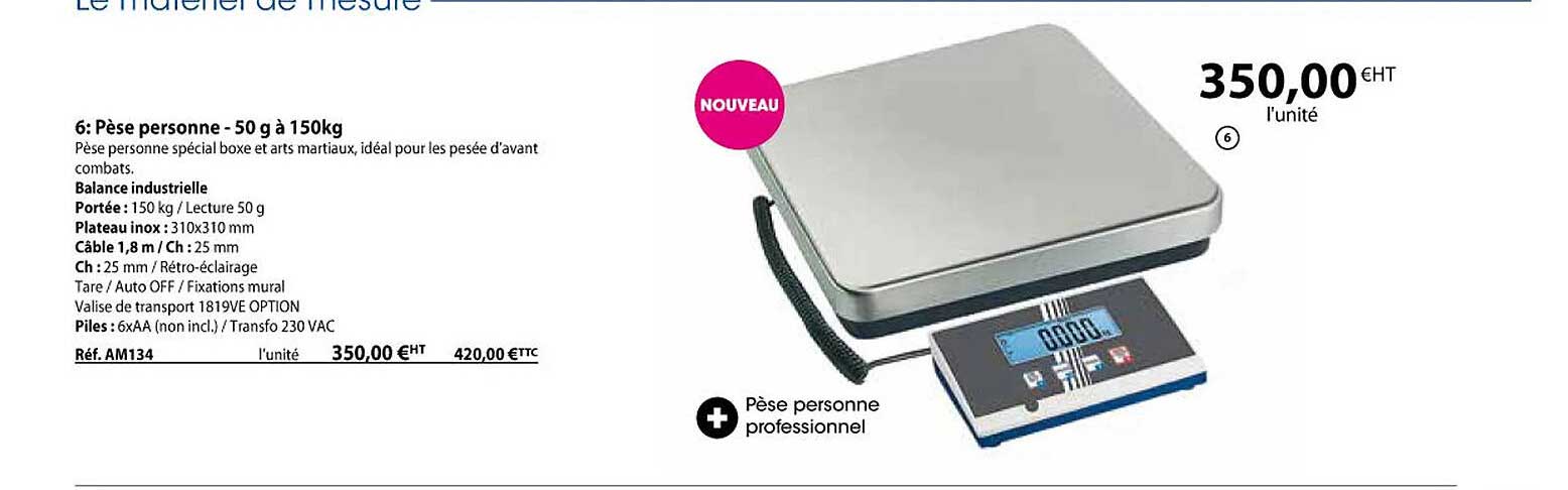 pèse personne - 50 g à 150 kg