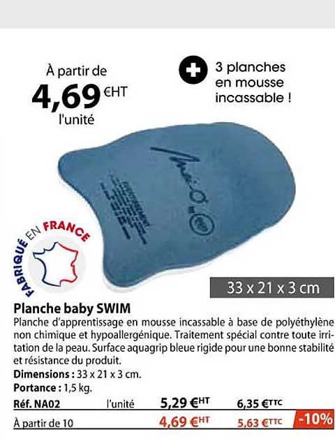 planche baby swim