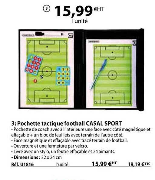 pochette tactique football casal sport