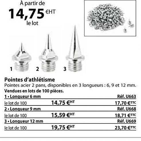 pointes d'athlétisme