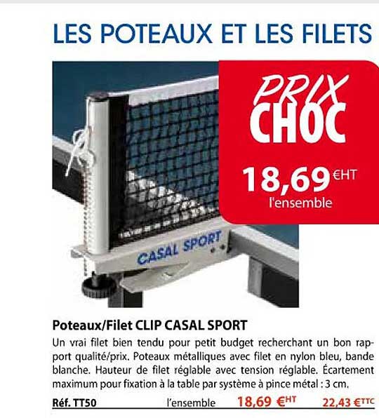 poteaux-filet clip casal sport