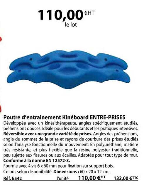 poutre d'entraînement kinéboard entre-prises