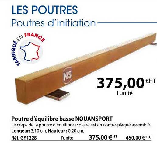 poutre d'équilibre basse nouansport