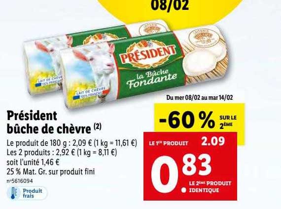 Président Bûche De Chèvre