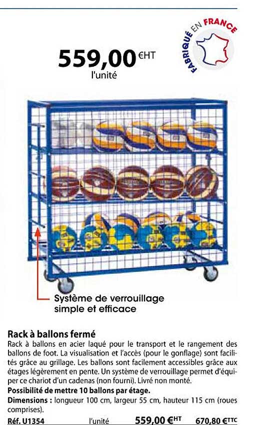 rack à ballons fermé