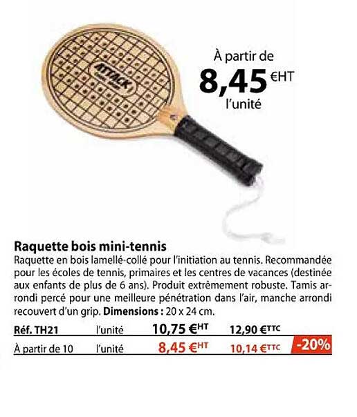 raquette bois mini-tennis