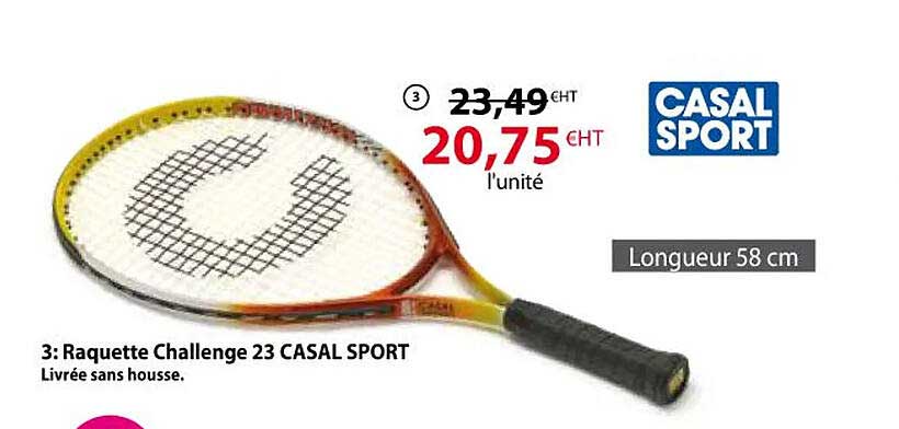 raquette challenge 23 casal sport
