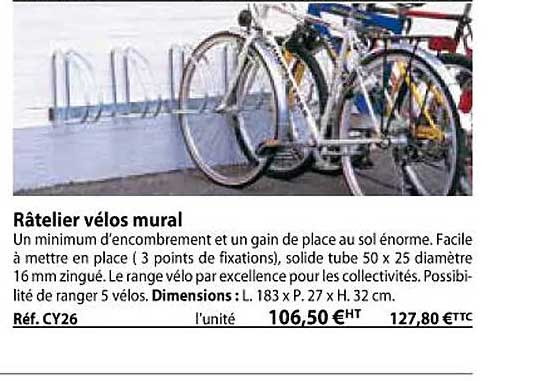 râtelier vélos mural
