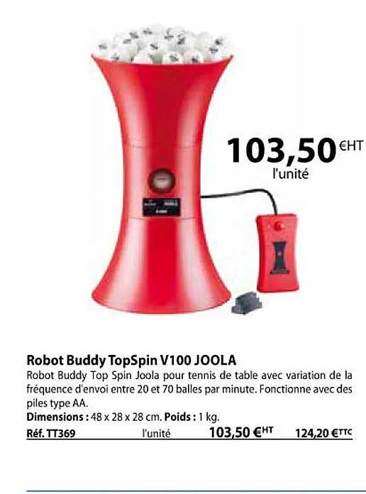 robot buddy top spin v100 joola