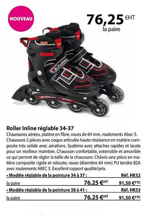roller inline réglable 34-37