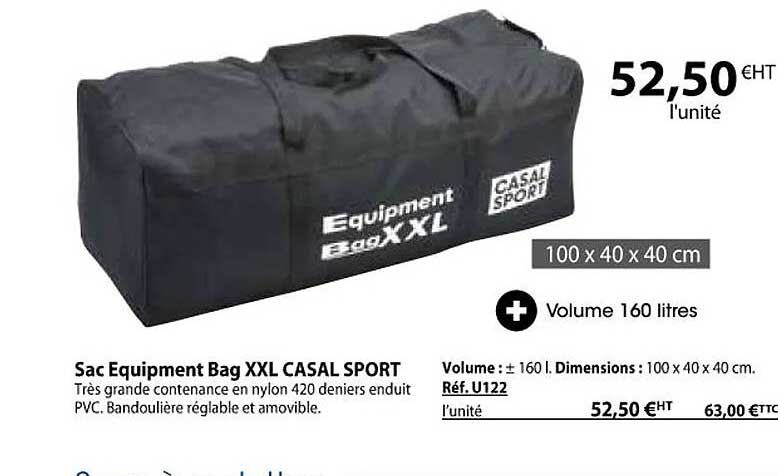 sac équipment bag xxl casal sport