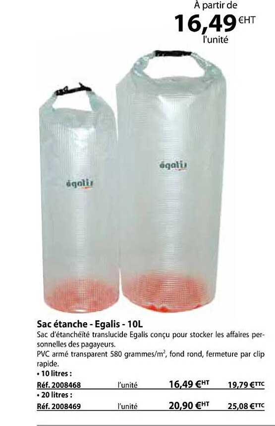 sac étanche - egalis - 10l