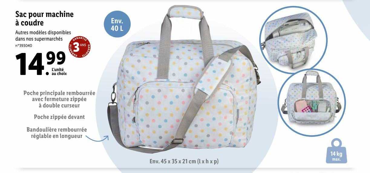 sac pour machine à coudre