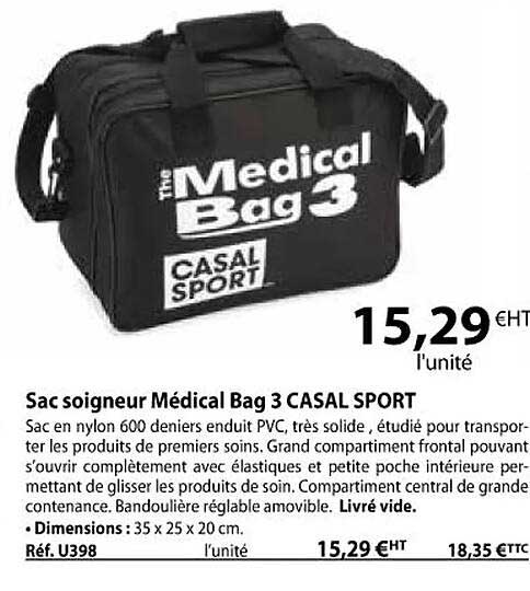 sac soigneur médical bag 3 casal sport