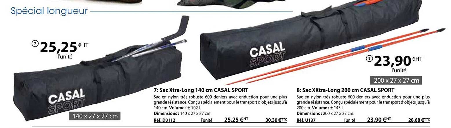 sac xtra-long 140 cm casal sport, sac xxtra-long 200 cm casal sport