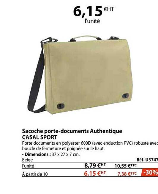 sacoche porte-documents authentique casal sport