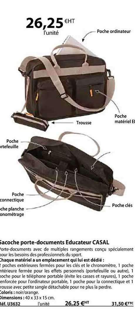sacoche porte-documents éducateur casal