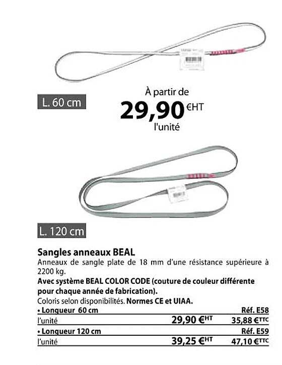 sangles anneaux beal