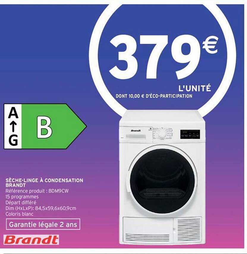 sèche-linge à condensation brandt