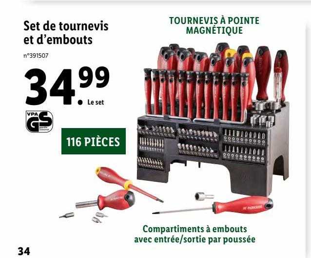 set de tournevis et d'embouts