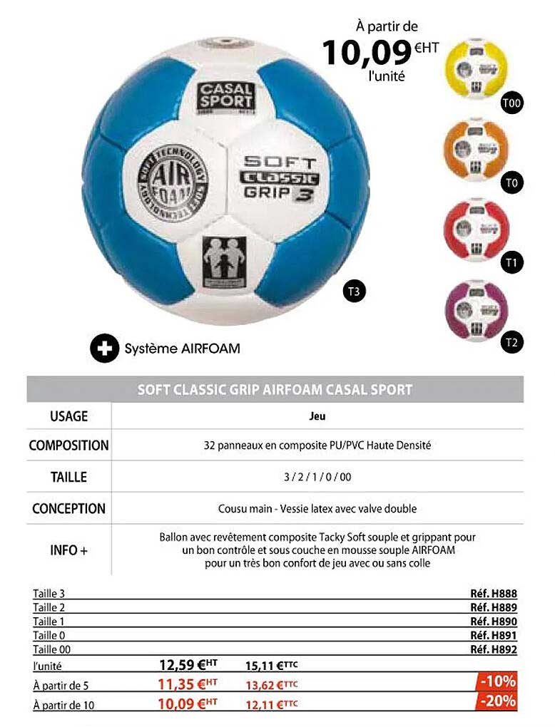 soft classic grip airfoam casal sport