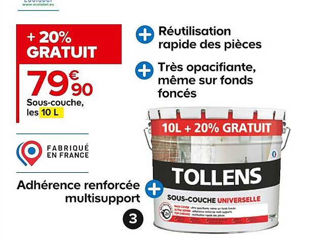 sous-couche tollens, les 10 l