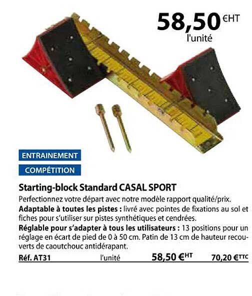 starting-block standard casal sport