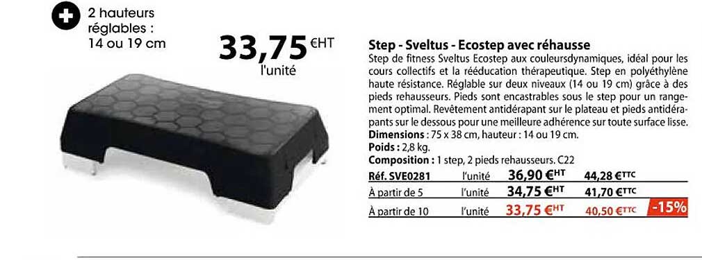 Step - Sveltus - Ecostep Avec Réhausse