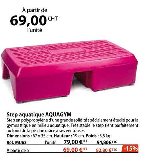 step aquatique aquagym