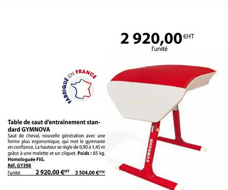 Table De Saut D'entraînement Standard Gymnova
