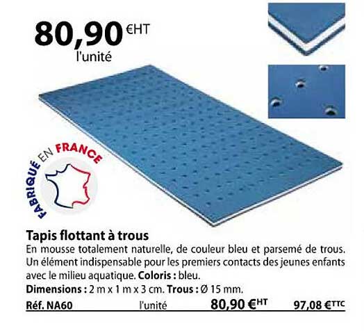 tapis flottant à trous